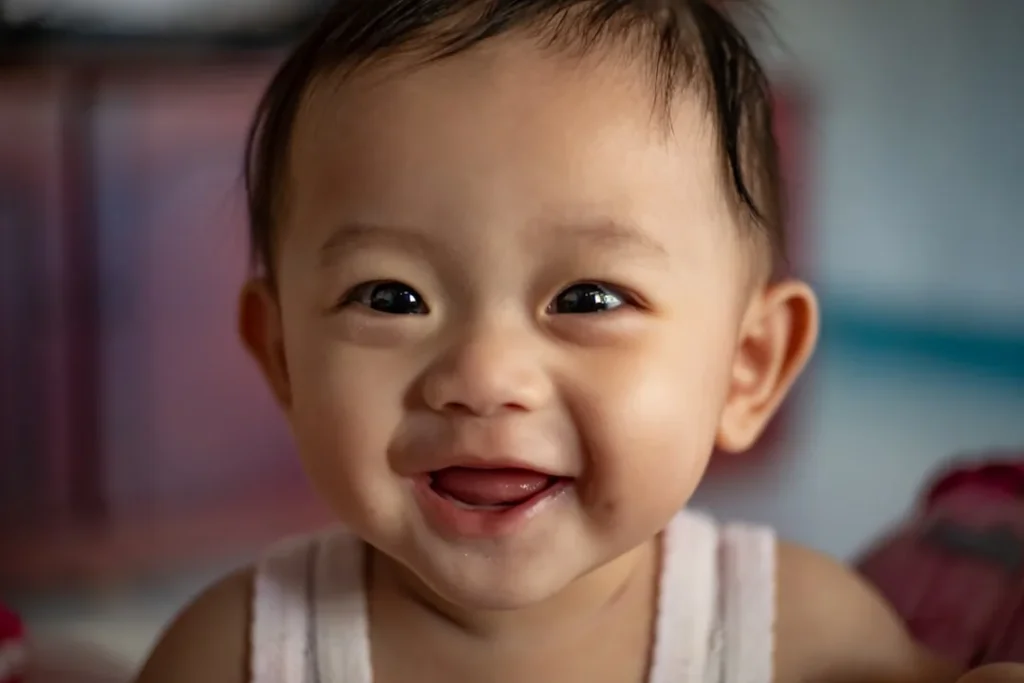 A smiling baby