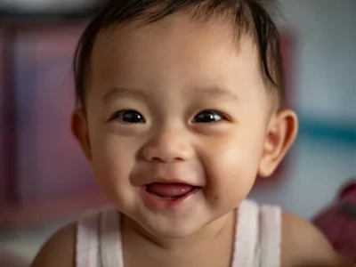 A smiling baby