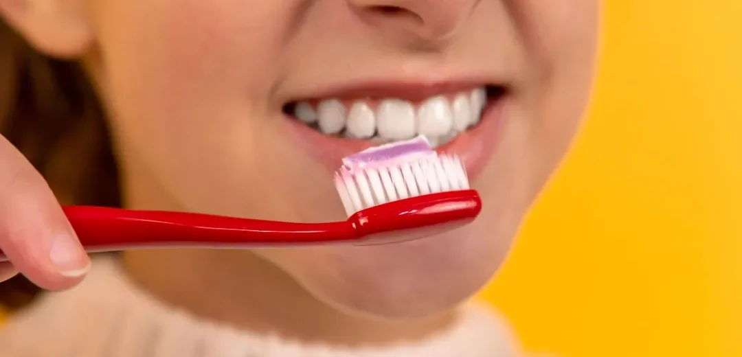 A toothbrush and toothpaste